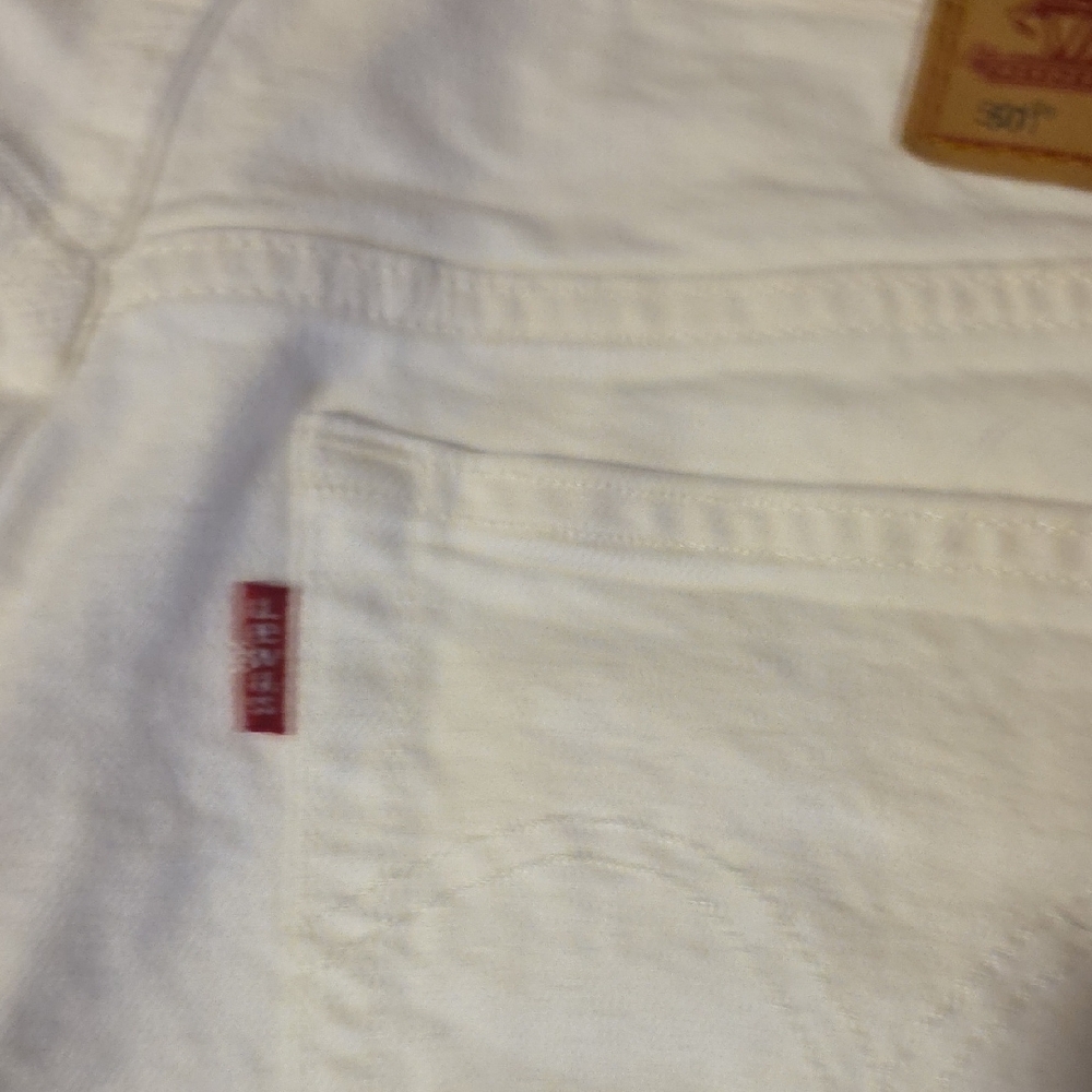 Levi's White Denim Cutoff Shorts - Picture 11 of 16